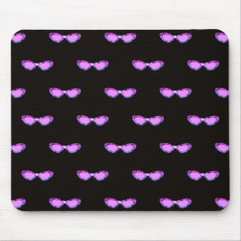 Mousepad Óculos de sol brilhantes rosa brega