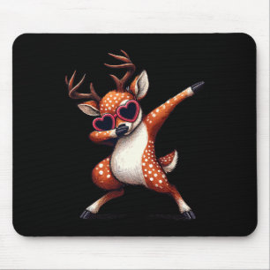 Mousepad Óculos de Sol Coração de Veado Dança Dabbing
