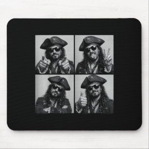 Mousepad óculos de sol de pirata engraçados design de photo