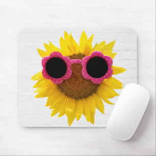 Mousepad Óculos De Sol Em Girassol 