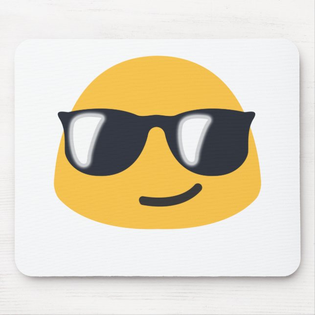 Mousepad Óculos de sol Emoji (Frente)
