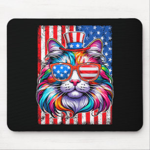 Mousepad Óculos De Sol Engraçado Americano Usa Bandeira 4 D