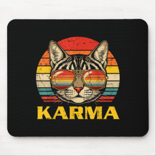 Mousepad Óculos de Sol Face de Gato Carma Gatinho Engraçado