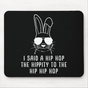 Mousepad Óculos de sol legais de hip-hop Coelho Presente de