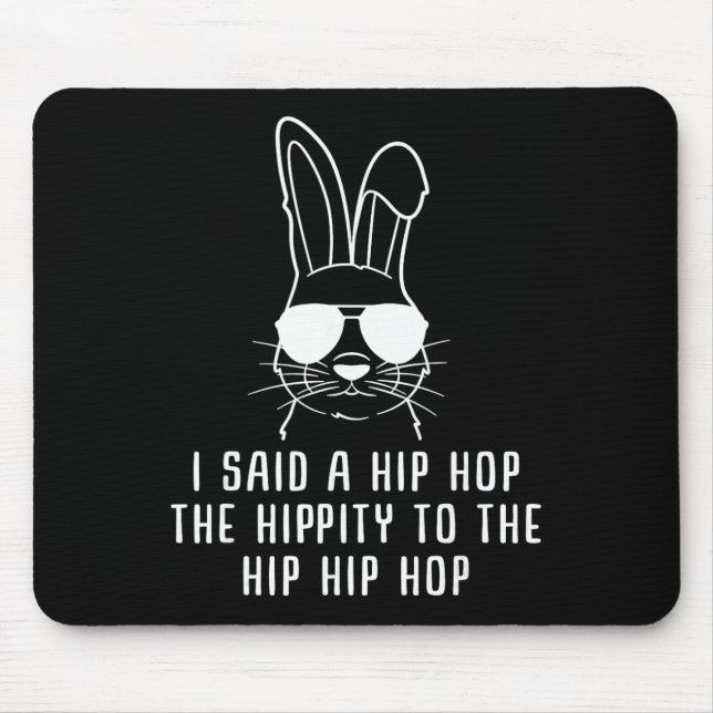 Mousepad Óculos de sol legais de hip-hop Coelho Presente de (Frente)