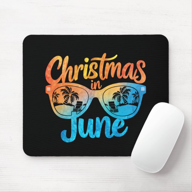 Mousepad Óculos de Sol Natal Em Junho Férias de Verão Diver (Com mouse)