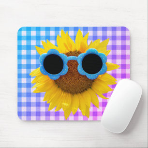 Mousepad Óculos De Sol No Suporte De Rato De Girassol