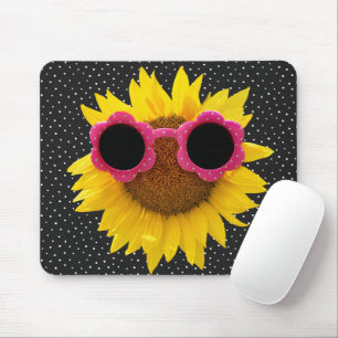 Mousepad Óculos De Sol No Suporte De Rato De Girassol