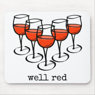 Mousepad Óculos de Vinho de Cartografia Bem Humor De Maquin
