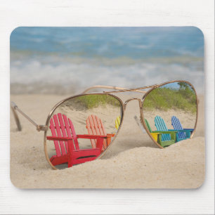 Mousepad Óculos escuros com cadeiras de praia