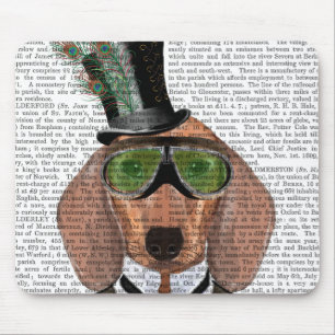 Mousepad Óculos Verdes Dachshund - Chapéu Superior