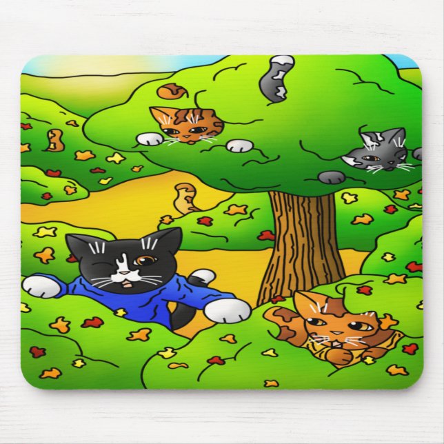 Mousepad Ocultar e Procurar Gatos (Frente)