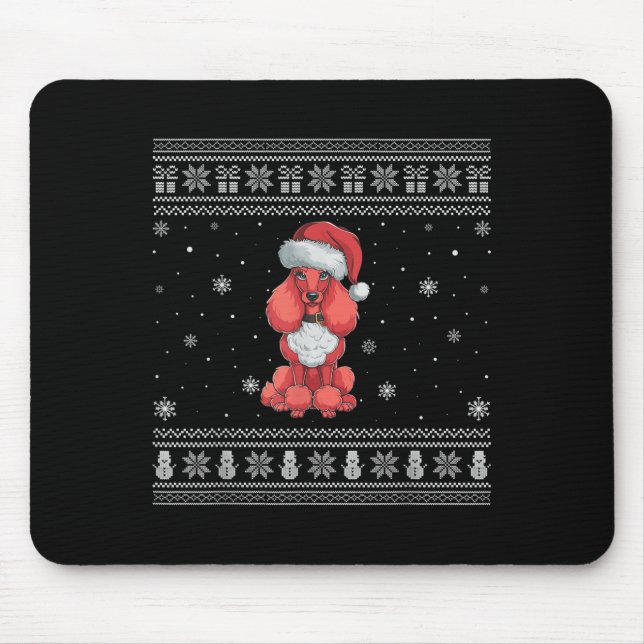 Mousepad Odle Dog Lovers Men Women Santa Ugly Xmas Sweater  (Frente)