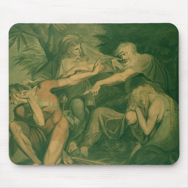 Mousepad Oedipus que maldiz seu filho Polynices - "vai (Frente)