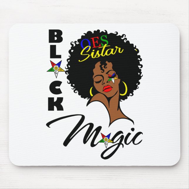 Mousepad Oes Black Sistar Magic Ordena A Matriz Estrela Ori (Frente)