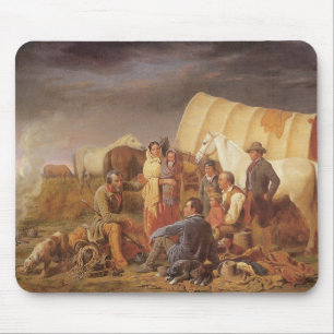 Mousepad Oeste Americano Antigo, Conselho na Pradaria por R
