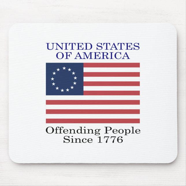 Mousepad Ofensas às pessoas desde 1776 (Frente)