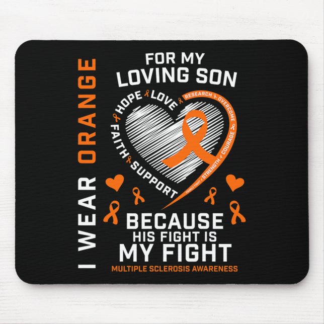 Mousepad Oferta de Roupa Orange Son esclerose múltipla (Frente)