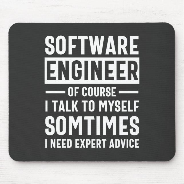 Mousepad Oferta engraçada de Engenheiro de software de prog (Frente)