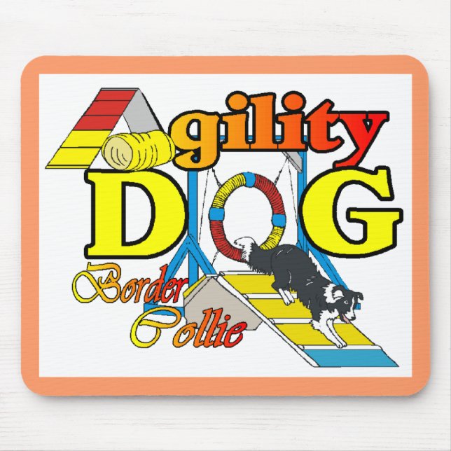 Mousepad Ofertas de Agilidade de Collie de Borda (Frente)