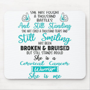 Mousepad Ofertas de Cancer Cervical Warrior