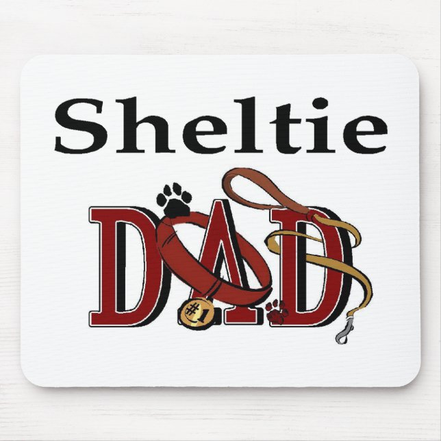 Mousepad Ofertas de Pai de Sheltie (Frente)