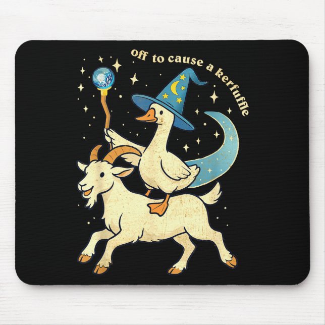 Mousepad Off To Cause A Kerfuffle Funny Chaotic Weird Anima (Frente)