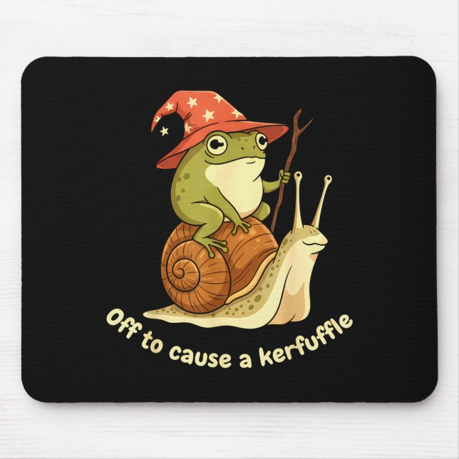 Mousepad Off To Cause A Kerfuffle Funny Cowboy Frog Meme  (Frente)