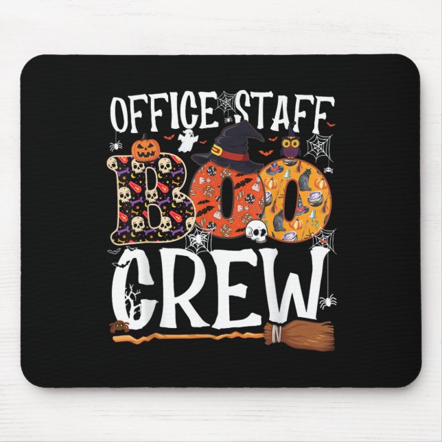 Mousepad Office Staff Boo Crew Funny Halloween Matching Cos (Frente)