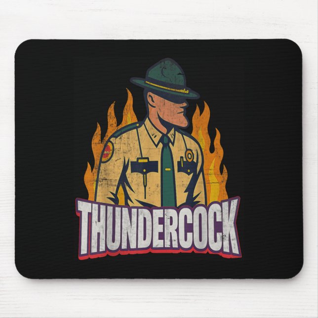 Mousepad Officer Sergeant Cius Thunder Bodycam Funny Meme  (Frente)