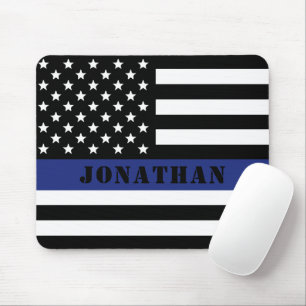 Mousepad Oficial de Polícia Thin Blue Line.