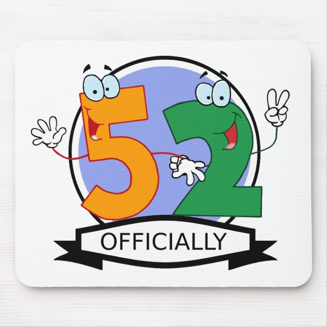Mousepad Oficialmente 52 Banner de Aniversário (Frente)