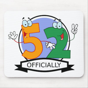 Mousepad Oficialmente bandeira de 52 aniversários