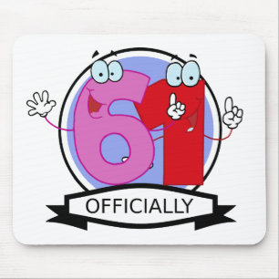 Mousepad Oficialmente bandeira de 61 aniversários