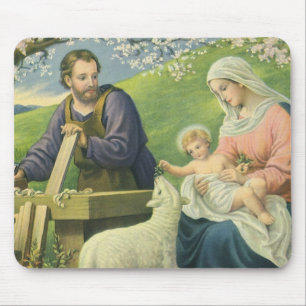 Mousepad Oficina de José com Maria e Menino Jesus