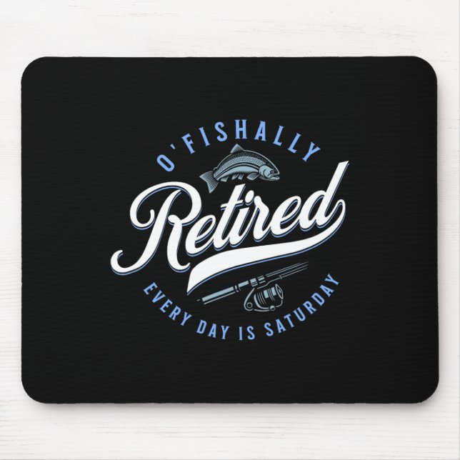 Mousepad O'fishally Aposentado Pesca Divertida  (Frente)