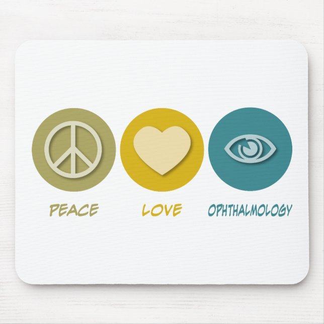 Mousepad Oftalmologia do amor da paz (Frente)