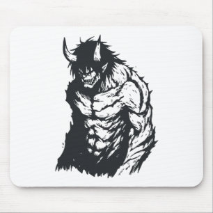 Mousepad Ogre Oni Yokai Japonês Outline Sticker