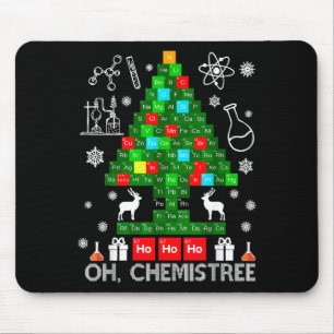 Mousepad Oh Árvore Química Cientista Natal Químico Xmas Te