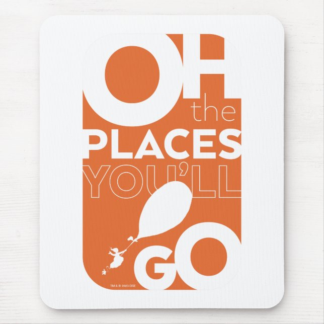 Mousepad Oh, Os Lugares Que Você Vai! Tipegrafia Laranja (Frente)