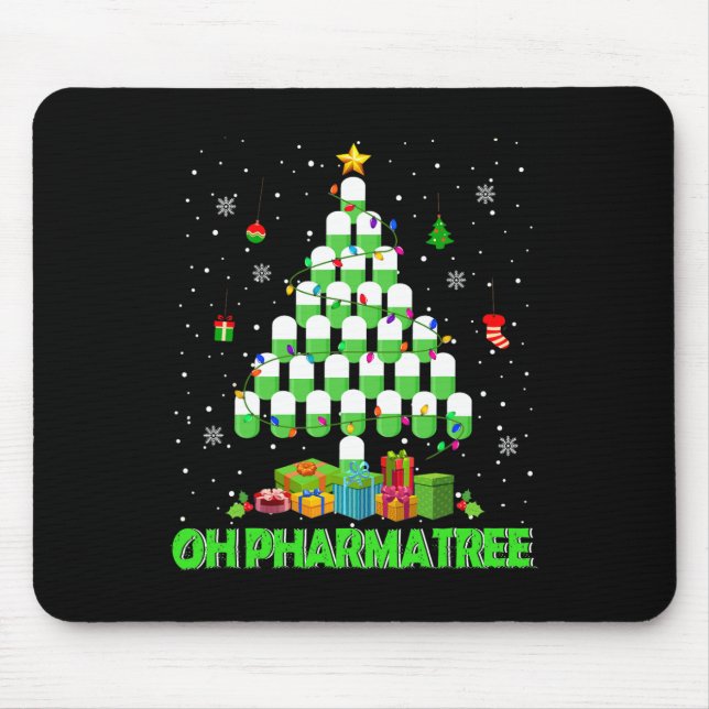 Mousepad Oh Pharmatree Christmas Tree Pharmacy Medication P (Frente)