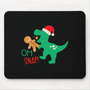 Mousepad Oh Snap Biscoito De Natal Dinossauro Papai Noel Na