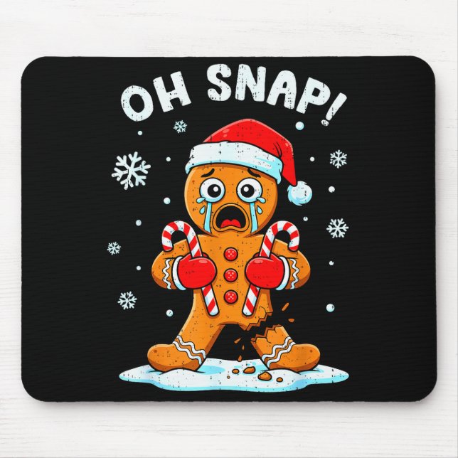 Mousepad Oh Snap Gingerbread Christmas Xmas Cookie Baking H (Frente)