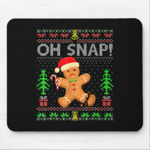 Mousepad Oh Snap Gingerpão Homem Natal Natal Natal Holida F