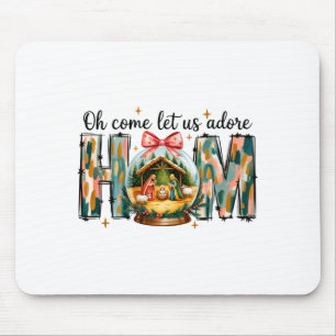 Mousepad Oh Venha Adoremos-Lhe Cena de Natal
