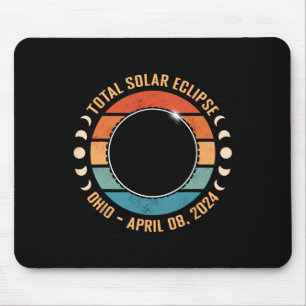 Mousepad Ohio 2024 Totalidade do Eclipse Solar Totality Pat