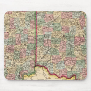 Mousepad Ohio, Mapa de Indiana de Mitchell