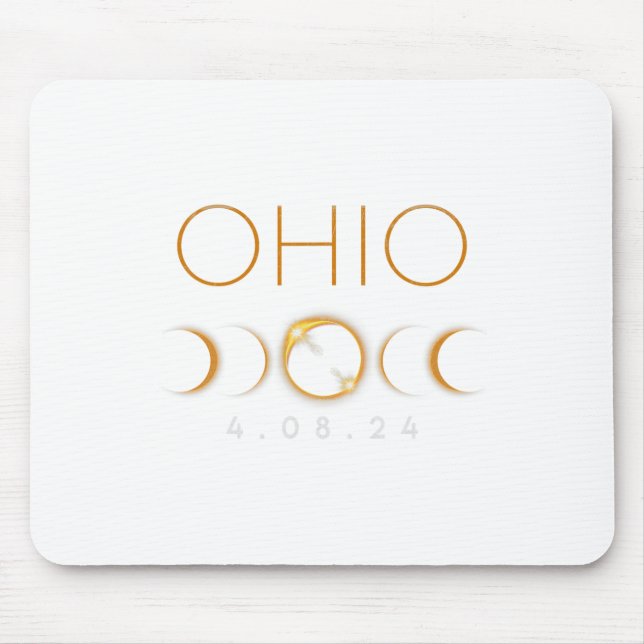 Mousepad Ohio Total Solar Eclipse abril 8 2024 Ohio Solar E (Frente)