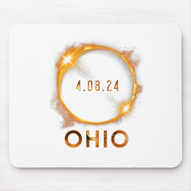 Mousepad Ohio Total Solar Eclipse abril 8 2024 Ohio Solar E (Frente)