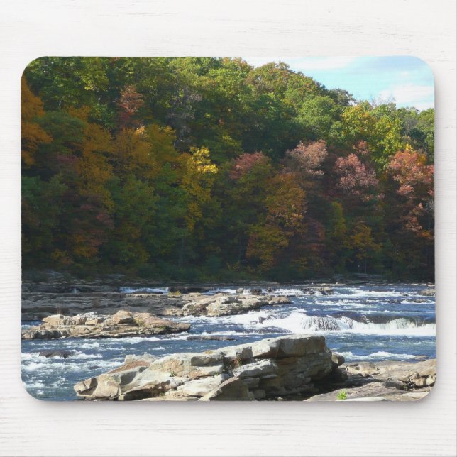 Mousepad Ohiopyle River Rapids in Fall Pennsylvania Autumn (Frente)